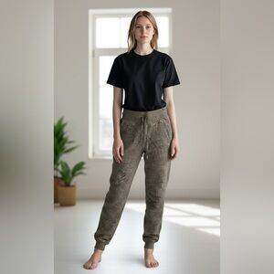 Lululemon Warm Down Jogger *7/8‎ Length Thread Dye Rover Black W5DMXS Size 0